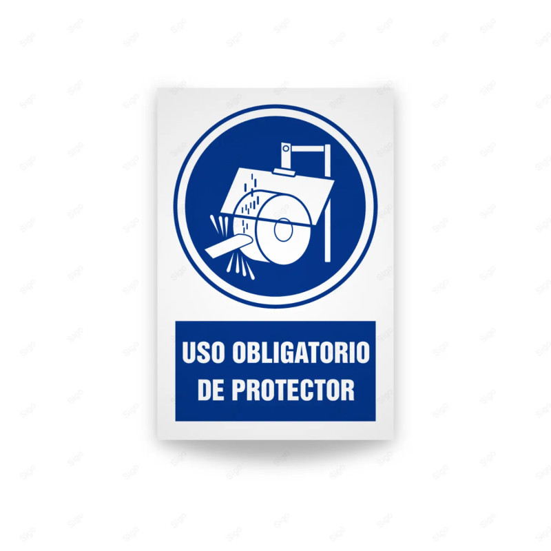 Rótulo de Obligación - Uso obligatorio de protector| Cod. OB-527, Señales de Obligación