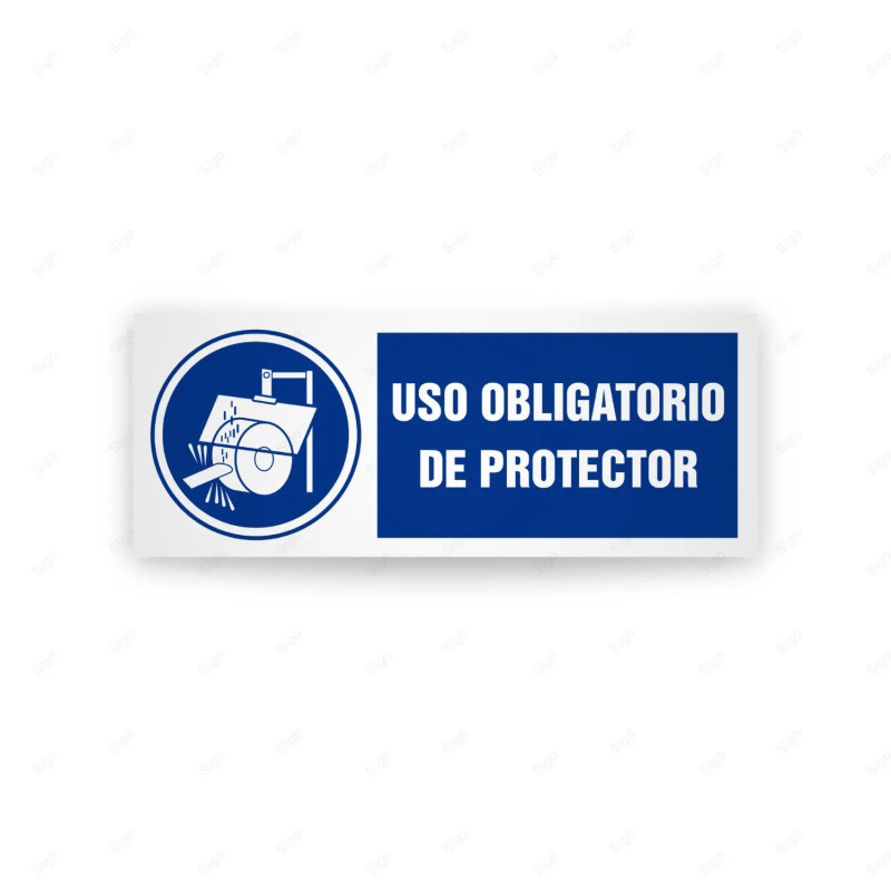 Rótulo de Obligación - Uso obligatorio de protector  | Cod. OB-528, Señales de Obligación