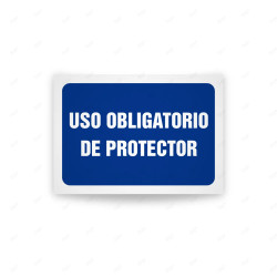 Rótulo de Obligación - Uso obligatorio de protector  | Cod. OB-529, Señales de Obligación
