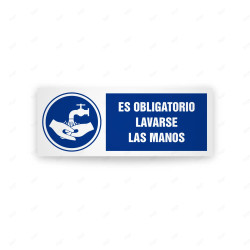 Rótulo de Obligación - Es obligatorio lavarse las manos| Cod. OB-540, Señales de Obligación