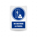 Rótulo de Obligación - No obstruir la puerta | Cod. OB-559, Señales de Obligación