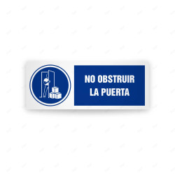 Rótulo de Obligación - No obstruir la puerta | Cod. OB-560, Señales de Obligación