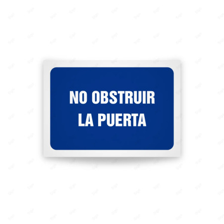 Rótulo de Obligación - No obstruir la puerta | Cod. OB-561, Señales de Obligación