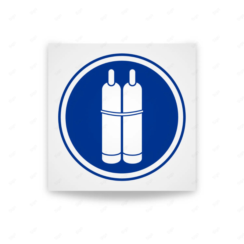 Rótulo de Obligación - Es obligatorio enganchar las botellas| Cod. OB-562, Señales de Obligación