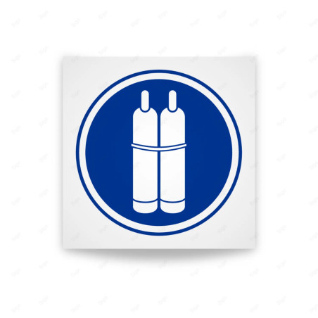 Rótulo de Obligación - Es obligatorio enganchar las botellas| Cod. OB-562, Señales de Obligación