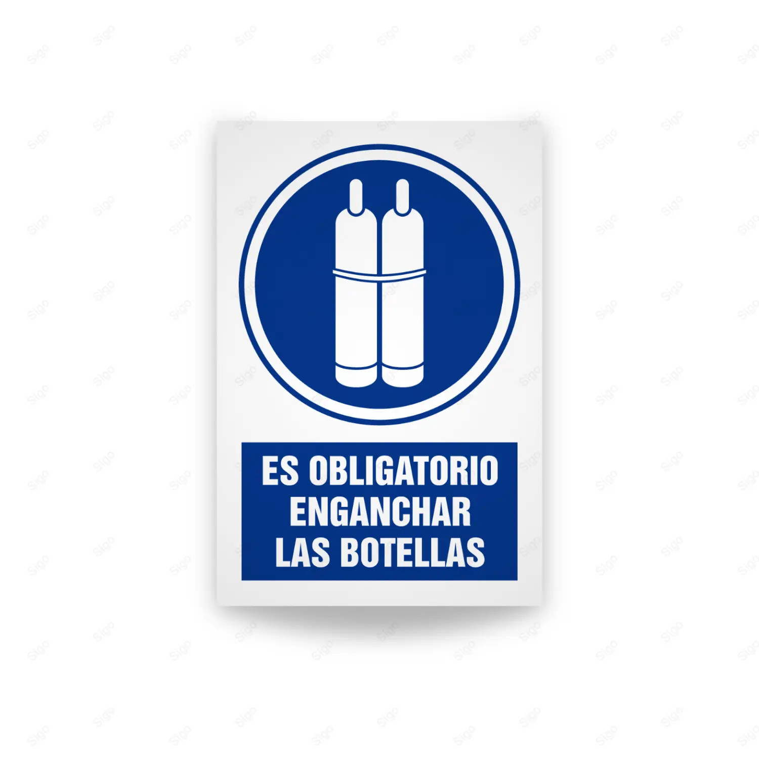 Bulldock Rotulo Rótulo de Obligación - Es obligatorio enganchar las botellas| Cod. OB-563