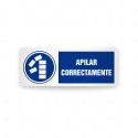 Rótulo de Obligación -Apilar correctamente| Cod. OB-568, Señales de Obligación