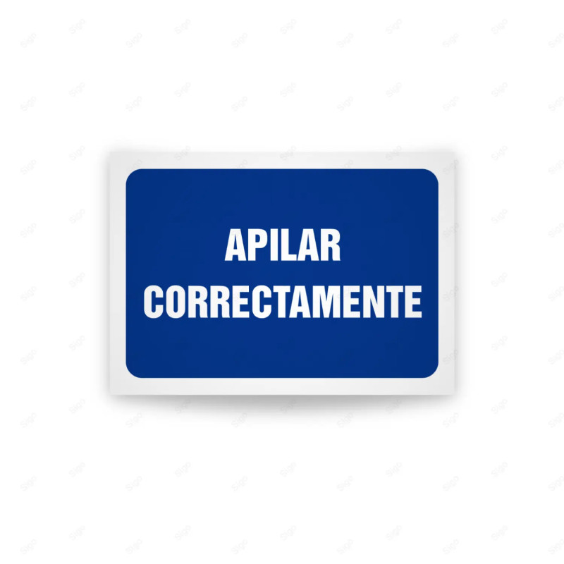 Rótulo de Obligación - Apilar correctamente | Cod. OB-569, Señales de Obligación