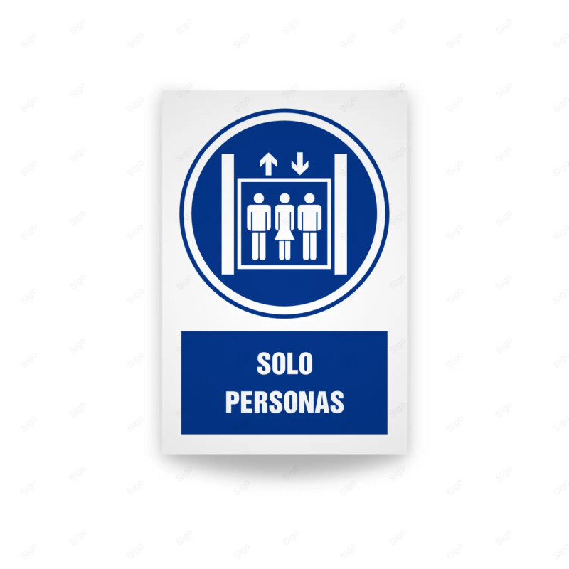 Rótulo de Obligación - Solo personas | Cod. OB-575, Señales de Obligación