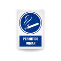 Rótulo de Obligación - Permitido fumar | Cod. OB-579, Señales de Obligación