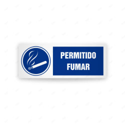 Rótulo de Obligación - Permitido fumar | Cod. OB-580, Señales de Obligación