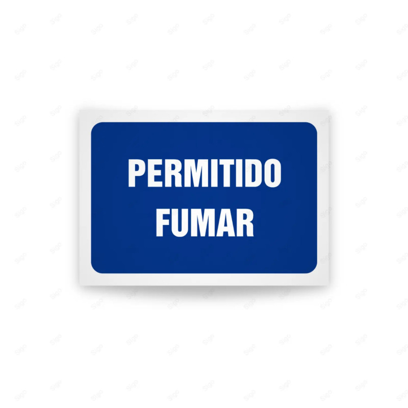 Rótulo de Obligación - Permitido fumar | Cod. OB-581, Señales de Obligación