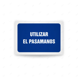 Rótulo de Obligación - Utilizar el pasamanos| Cod. OB-589, Señales de Obligación