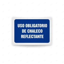 Rótulo de Obligación - Uso obligatorio de chaleco reflectante | Cod. OB-597, Señales de Obligación