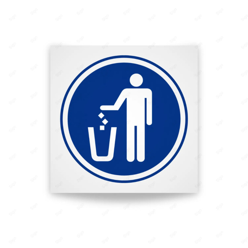 Rótulo de Obligación - Utilicen los basureros| Cod. OB-598, Señales de Obligación