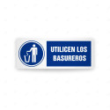 Rótulo de Obligación - Utilicen los basureros| Cod. OB-600, Señales de Obligación