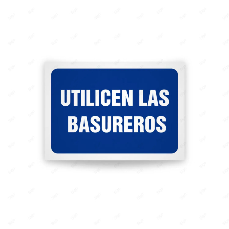 Rótulo de Obligación - Utilicen los basureros | Cod. OB-601, Señales de Obligación