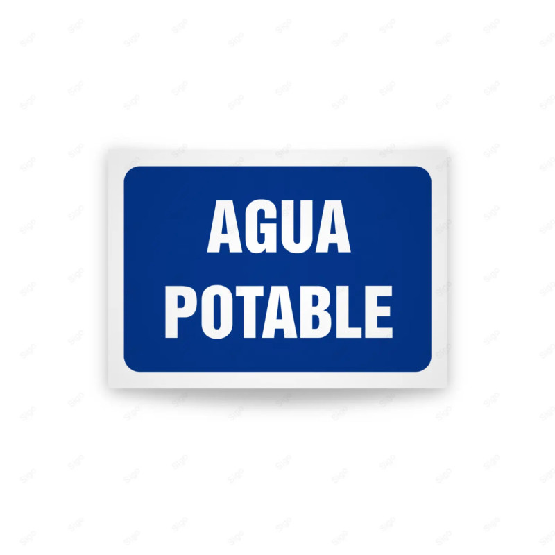 Rótulo de Obligación - Agua potable | Cod. OB-605, Señales de Obligación