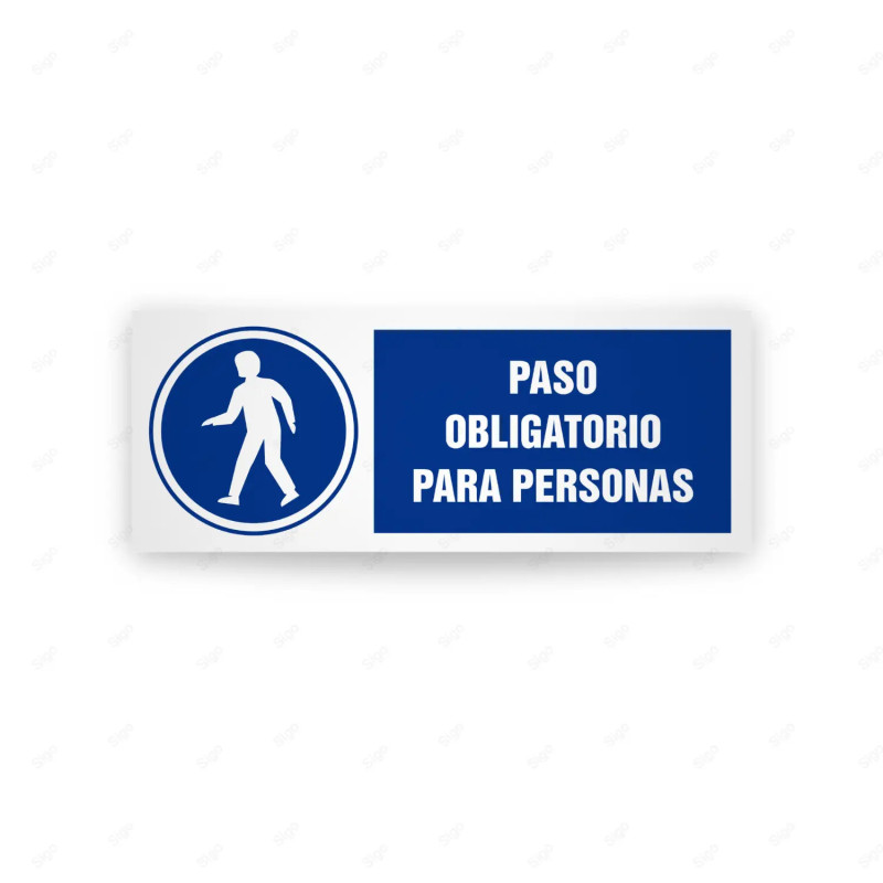 Rótulo de Obligación - Paso obligatorio para personas  | Cod. OB-608, Señales de Obligación