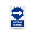 Rótulo de Obligación - Direccion obligatoria | Cod. OB-611, Señales de Obligación