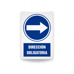 Rótulo de Obligación - Direccion obligatoria | Cod. OB-611, Señales de Obligación