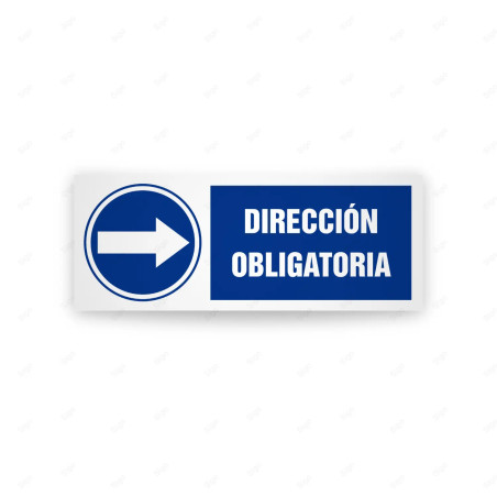 Rótulo de Obligación - Dirección Obligatoria | Cod. OB-612, Señales de Obligación