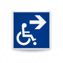 Rótulo de Accesibilidad - Discapacitados Derecha | Cod. DIS - 2, Señalización de Accesibilidad