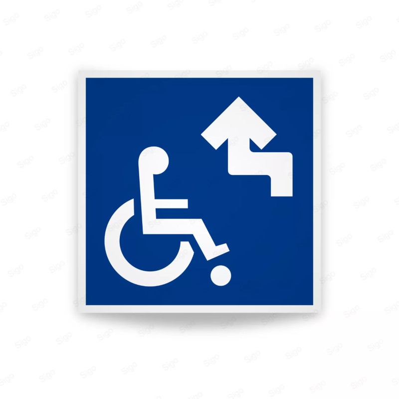 Rótulo de Accesibilidad - Discapacitados Ruta Izquierda| Cod. DIS - 11, Señalización de Accesibilidad