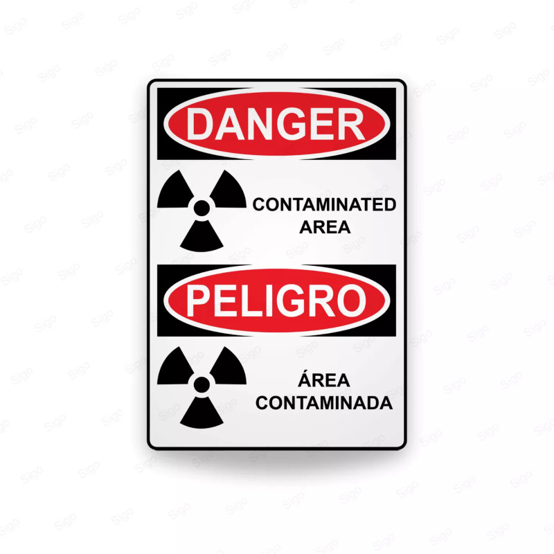 Rótulo de Peligro - Área contaminada | Cod. PEL - 14, Rótulos de Peligro