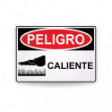Rótulo de Peligro - Caliente | Cod. PEL - 24, Rótulos de Peligro