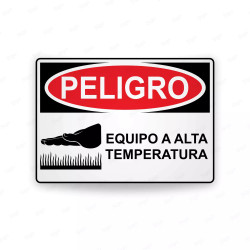 Rótulo de Peligro - Equipo de alta temperatura | Cod. PEL - 25, Rótulos de Peligro