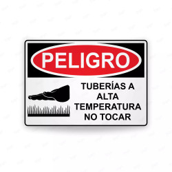 Rótulo de Peligro - Equipo de alta temperatura no tocar | Cod. PEL - 26, Rótulos de Peligro
