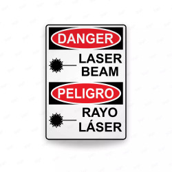 Rótulo de Peligro - Rayo laser | Cod. PEL - 27, Rótulos de Peligro