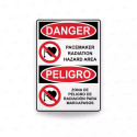 Rótulo de Peligro -Zona de peligro de radiación de marcapasos | Cod. PEL - 31, Rótulos de Peligro