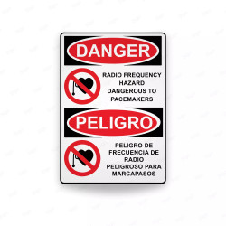 Rótulo de Peligro - Peligro de frecuencia de radio peligroso para marcapasos | Cod. PEL - 35, Rótulos de Peligro
