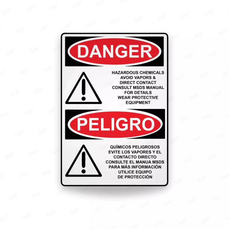 Rótulo de Peligro - Químicos peligrosos | Cod. PEL - 36, Rótulos de Peligro