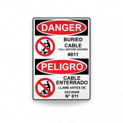 Rótulo de Peligro - Cable enterrado | Cod. PEL - 39, Rótulos de Peligro