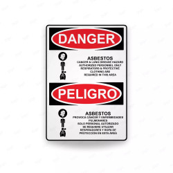 Rótulo de Peligro - Asbestos | Cod. PEL - 49, Rótulos de Peligro