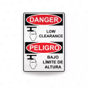 Rótulo de Peligro - Bajo límite de altura | Cod. PEL - 56, Rótulos de Peligro