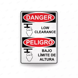Rótulo de Peligro - Bajo límite de altura | Cod. PEL - 56, Rótulos de Peligro