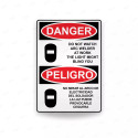 Rótulo de Peligro - No mirar al arco de electricidad del soldador  | Cod. PEL - 59, Rótulos de Peligro