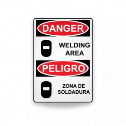Rótulo de Peligro - Zona de soldadura | Cod. PEL - 60, Rótulos de Peligro