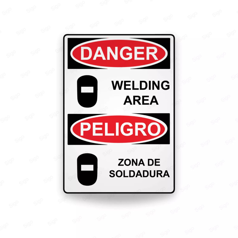Rótulo de Peligro - Zona de soldadura | Cod. PEL - 60, Rótulos de Peligro