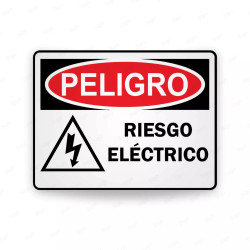 Rótulo de Peligro - Riesgo eléctrico  | Cod. PEL - 64, Rótulos de Peligro