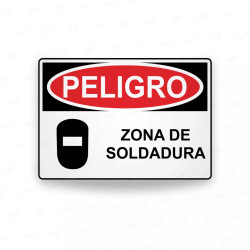 Rótulo de Peligro - Zona de soldadura| Cod. PEL - 63, Rótulos de Peligro