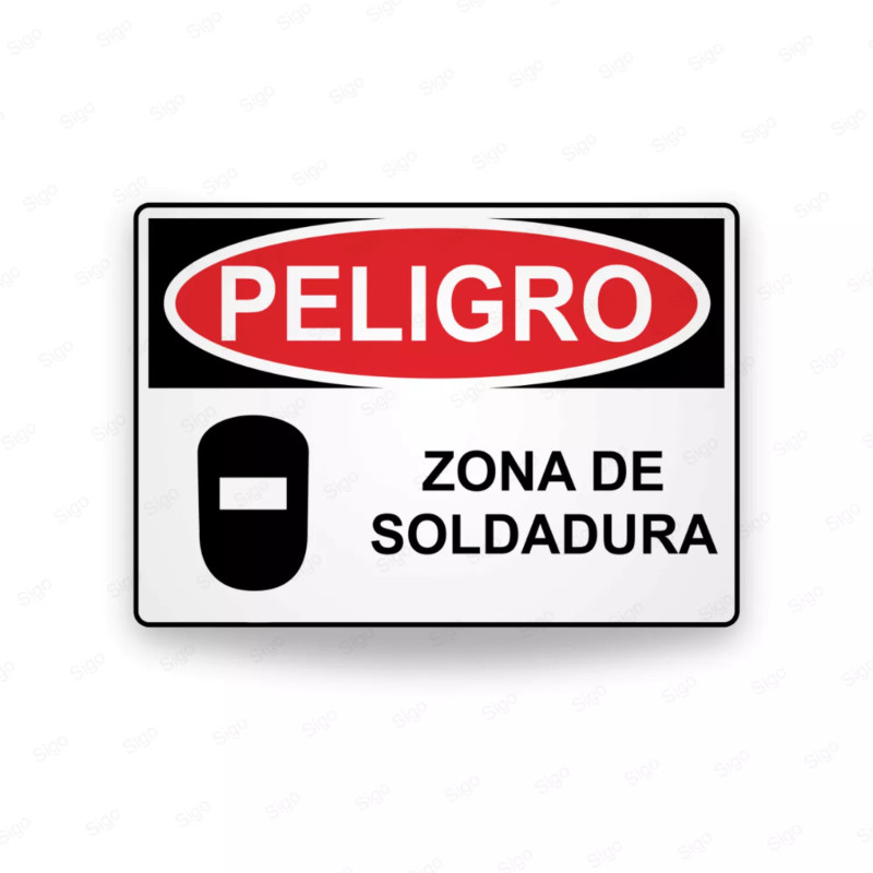 Rótulo de Peligro - Zona de soldadura| Cod. PEL - 63, Rótulos de Peligro