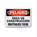 Rótulo de Peligro - Área de construcción manténgase fuera | Cod. PEL - 73, Rótulos de Peligro