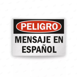 Rótulo de Peligro - Mensaje en español | Cod. PEL - 76, Rótulos de Peligro