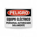 Rótulo de Peligro - Equipo eléctrico| Cod. PEL - 80, Rótulos de Peligro