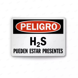 Rótulo de Peligro - H2S pueden estar presentes | Cod. PEL - 88, Rótulos de Peligro